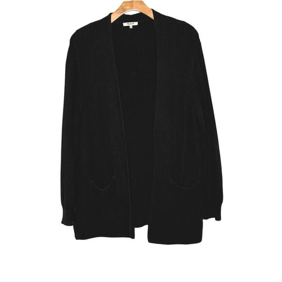 Madewell black Nolan Ribbed open front cozy cardigan sweater size XL - Picture 2 of 7